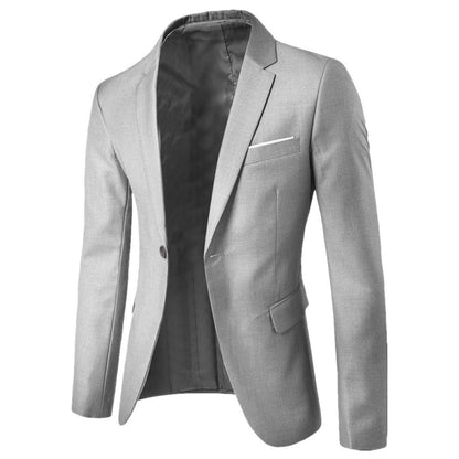 Autumn New Men's Casual Solid Color Suit Youth Fashion Slim-fitting Men's Clothing