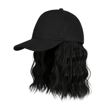 Natural New One-piece Wig Women's Short Curly Hair Baseball Hat