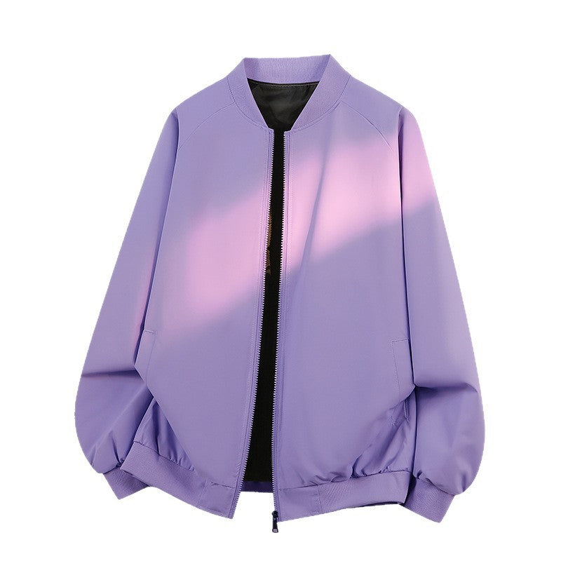 Baseball Uniform Jacket Men's Stand Collar Baggy Coat Factory Clothing