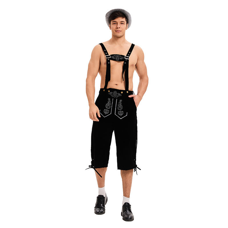 Germany Munich Clothing Three-color Suspenders Beer Pants