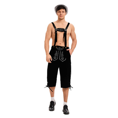 Germany Munich Clothing Three-color Suspenders Beer Pants