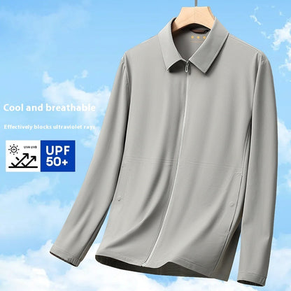 Summer Lapels Business Administration Ice Silk Sun Protection Clothing