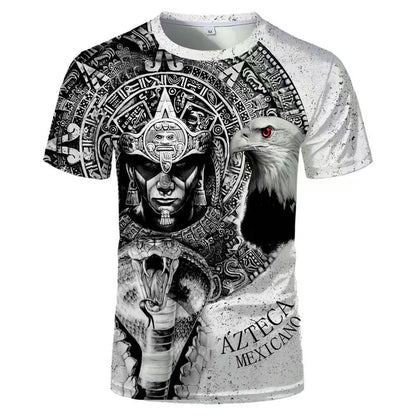 Men's Sports Casual T-shirt Street Trend Clothing Polyester 3D Short Sleeve