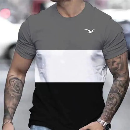 Men's T-shirt 3D Printing Athletic Clothing Simple Short Sleeve