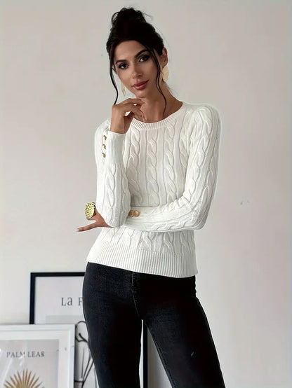 Women's Autumn And Winter Round Neck Sweater