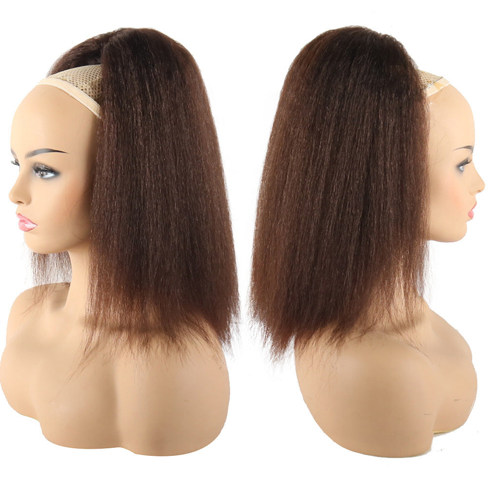 Women's Fashion Drawstring Ponytail Wig Head Cover