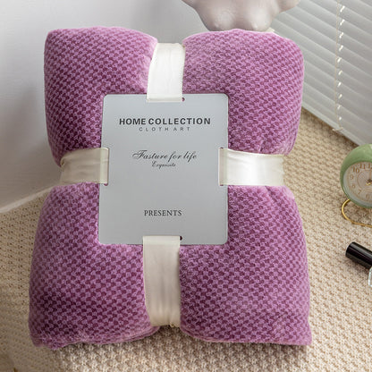 Flannel Jacquard Blanket Plaid Sofa Cover