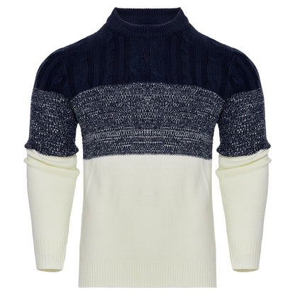 Men's Knitted Sweater Fashion Long-sleeved Pullover Tops Fall And Winter Clothing