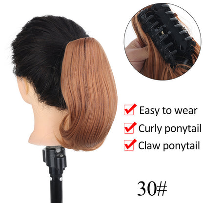 Short Ponytail Wig Grip Internet Celebrity Micro-roll Natural Braid