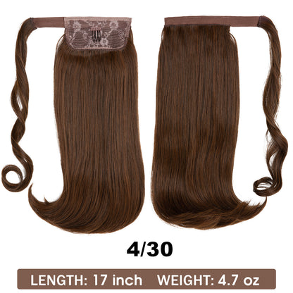 Wig Ponytail Long Straight Hair Elastic Velcro