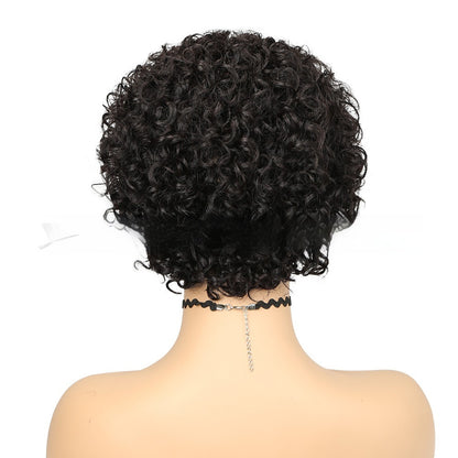 Partial Gradient Chemical Fiber Multi-color Small Roll Wig Sheath