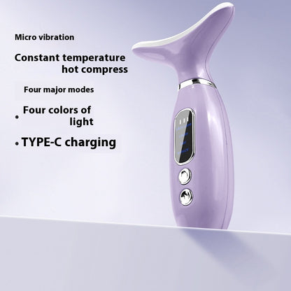 Electroplating Neck Beauty Instrument Vibration Hot Compress V Face Beauty Instrument