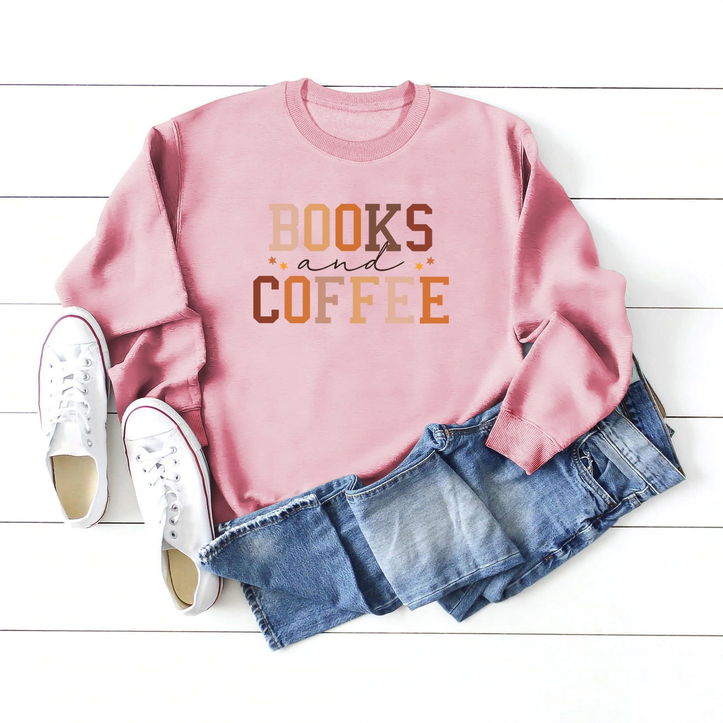 European And American Round Neck Sweater Women's Printing Stylish All-matching