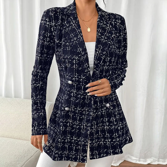 Plaid Slim Fit Elegant Graceful Women's Coat