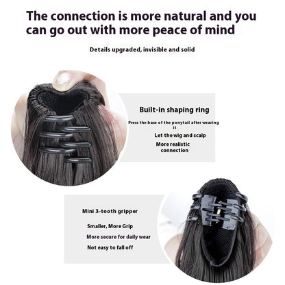 Wig Ponytail Female Small Jaw Clip Water Ripple Curl Ponytail Natural Simulation
