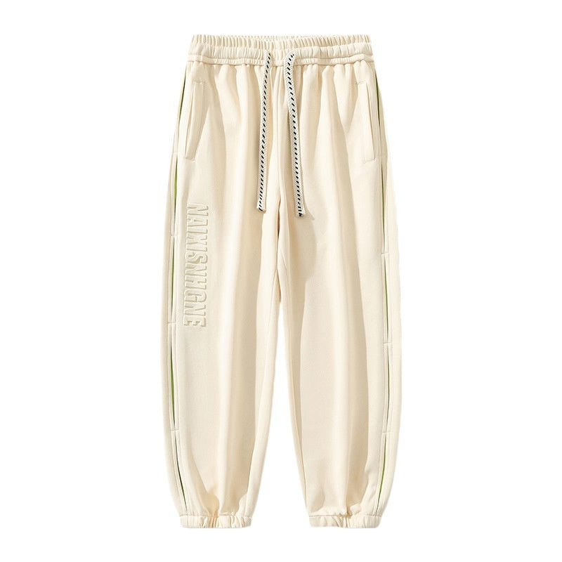 Men's Clothing Stitching Printing Ankle Banded Pants