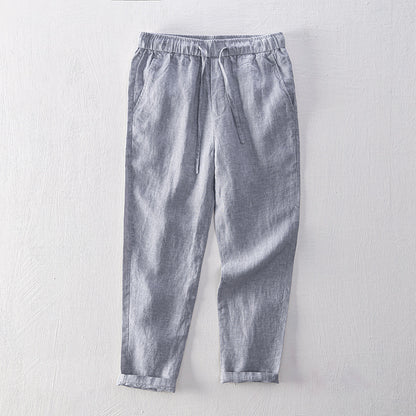 Linen Breathable Straight Trousers Men's Clothing