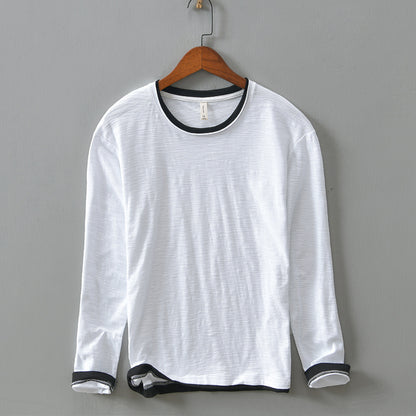 Round Neck Solid Color Pullover Leisure Long Sleeve