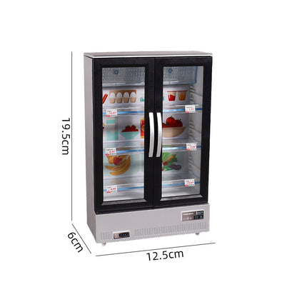 Children's Mini Simulation Double Door Large Refrigerator