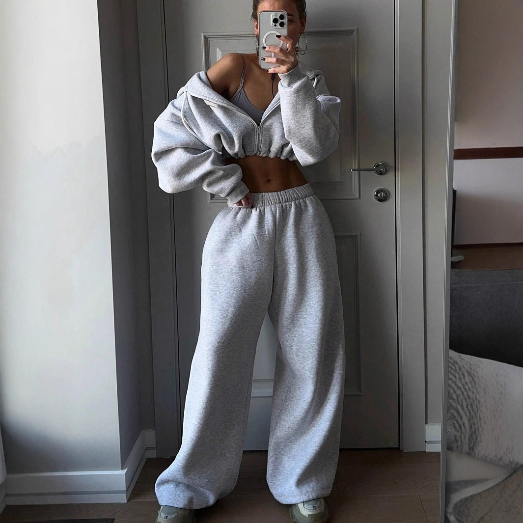Long Sleeve Sports And Leisure Sweater Suit Two-piece Set