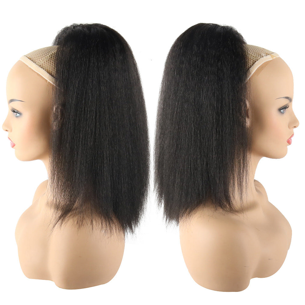 Women's Fashion Drawstring Ponytail Wig Head Cover