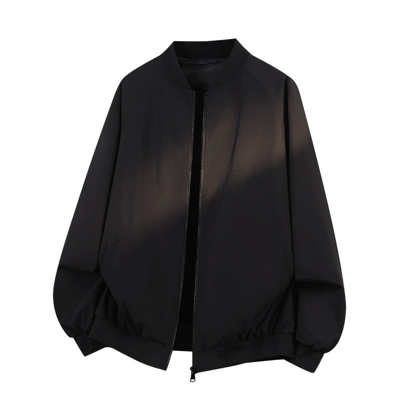 Baseball Uniform Jacket Men's Stand Collar Baggy Coat Factory Clothing