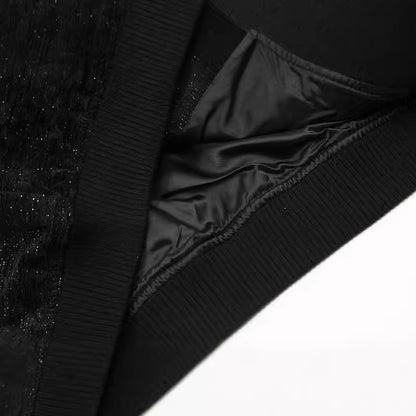 Starry Zipper Jacket Coat Men's Clothing Vintage Loose Baseball Uniform