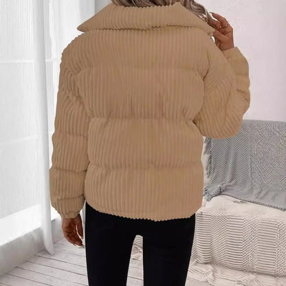 Commute Style Stand Collar New Pure Color Cotton Clothing