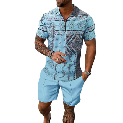 Men's Clothing Print Leisure Sports Suit
