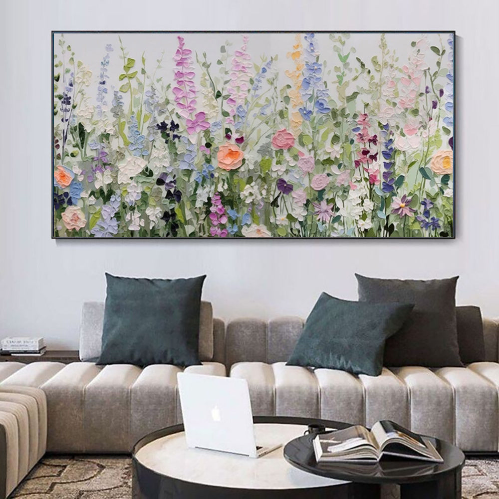 Handmade Knife Flowers Oil Painting Image On Canvas Without Border Picture Wall Art Decoration Retro Abstract For Home Room Decor
