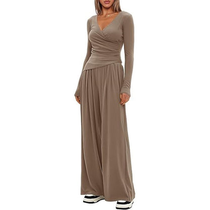 Cross-border Amazon Hot Loose Wide-leg Pants Casual And Comfortable Suit