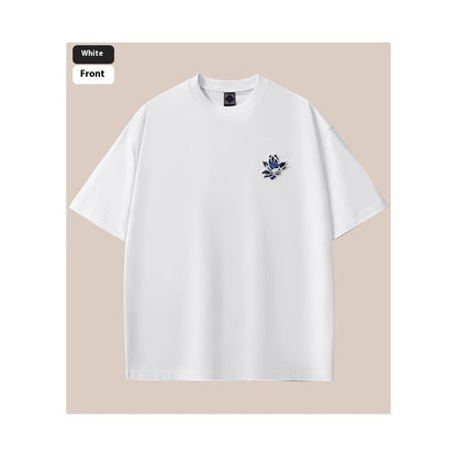 Summer New Pure Cotton Short Sleeve Men's Loose Plus Size Men's Clothing