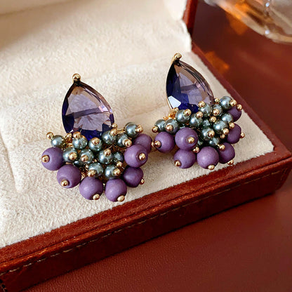 Retro Diamonds Zircon Tassel Earrings Affordable Luxury