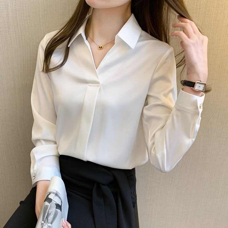Spring And Autumn Chiffon Shirt Women's Clothing