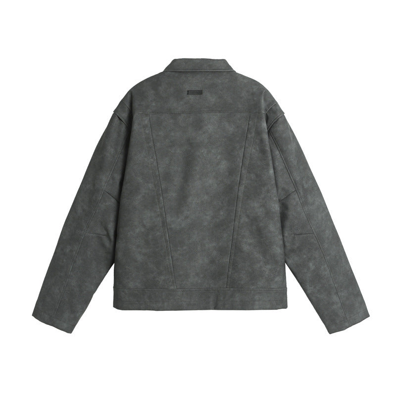 Men's Short Casual Leather Clothing Jacket