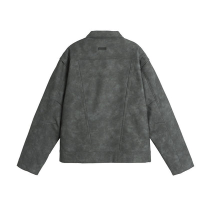 Men's Short Casual Leather Clothing Jacket