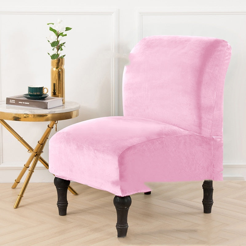 Silver Fox Velvet Thickened Non-armrest Fat Chair Cover