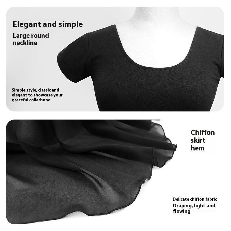 New Leotards Women's Short Sleeve Dancing Dress