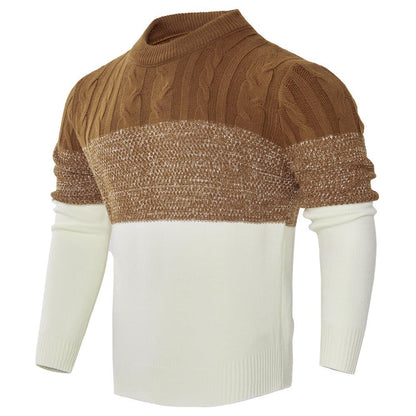 Men's Knitted Sweater Fashion Long-sleeved Pullover Tops Fall And Winter Clothing