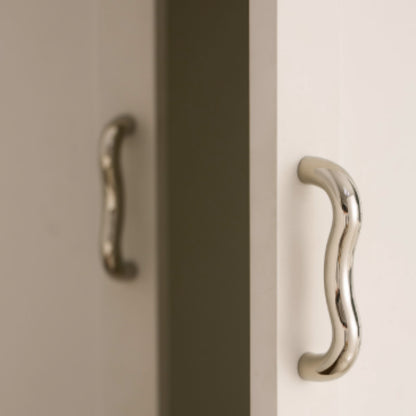 Minimalist Cabinet Handle Titanium Silver Wardrobe Cabinet