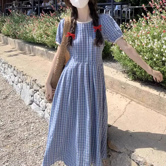 New Style Retro Pastoral Style Mori Style Small Dress