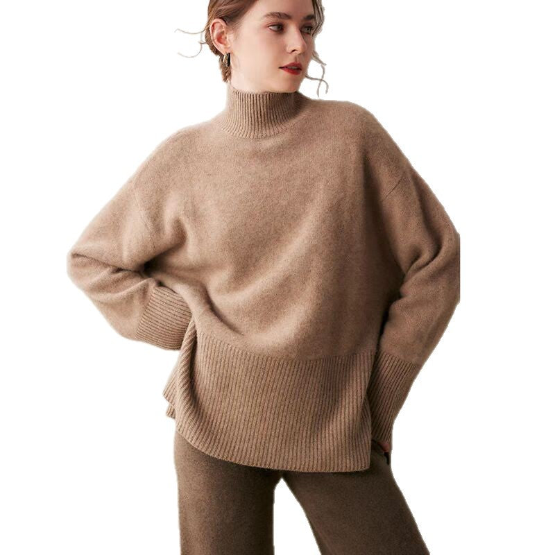 Slit Knitted Loose Women's Autumnwinter Sweater