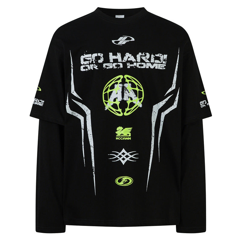 Fashion Personalized Men's Clothing American Retro Top