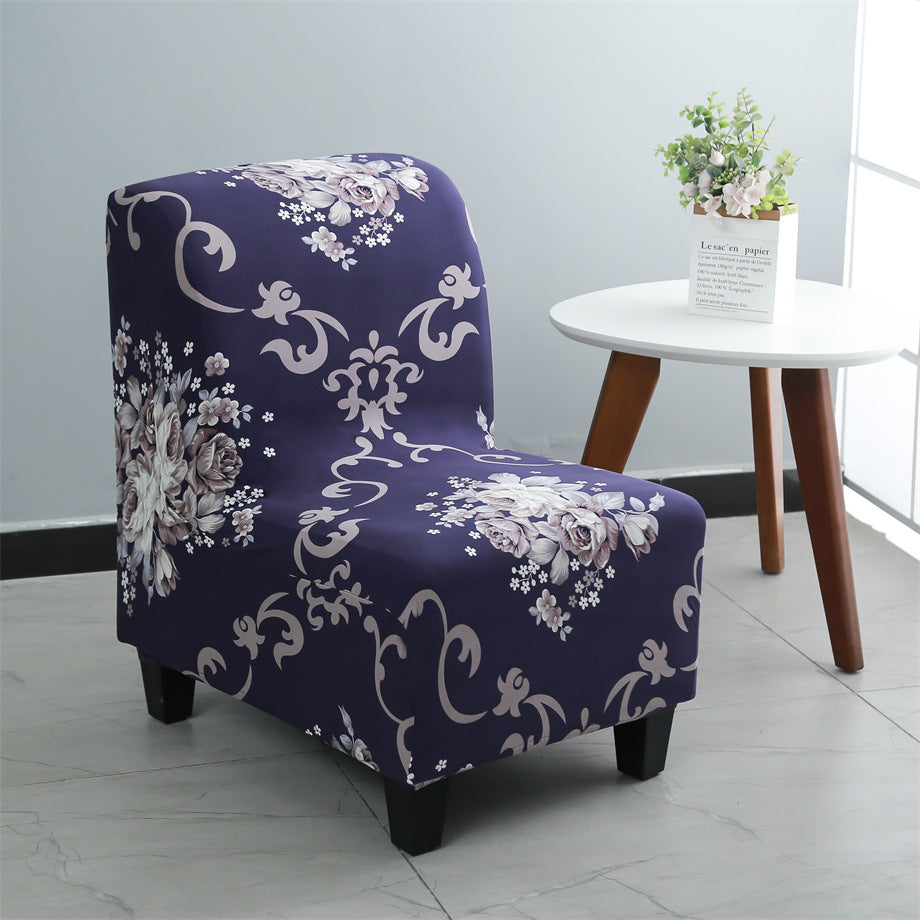 Small Single Sofa Cover Without Armrest Hotel Restaurant Fat Elastic Chair Cover
