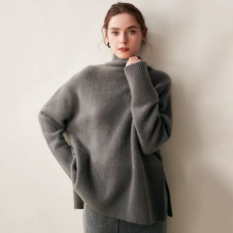 Slit Knitted Loose Women's Autumnwinter Sweater