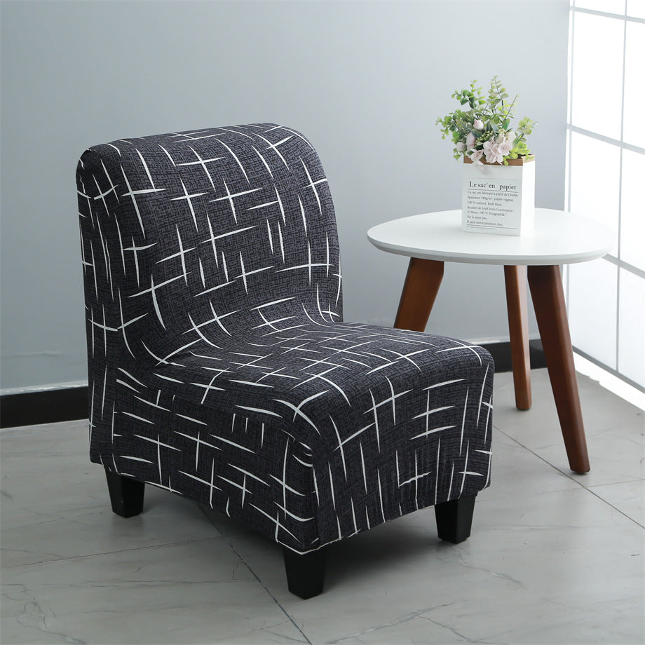 Small Single Sofa Cover Without Armrest Hotel Restaurant Fat Elastic Chair Cover