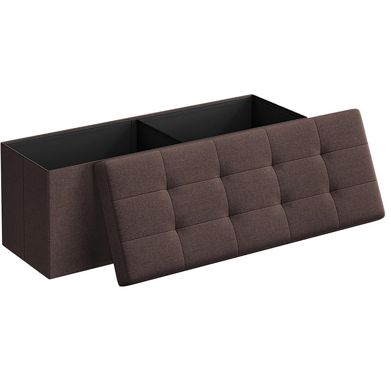 Cotton And Linen Storage Stool Multi-functional Folding Storage Box