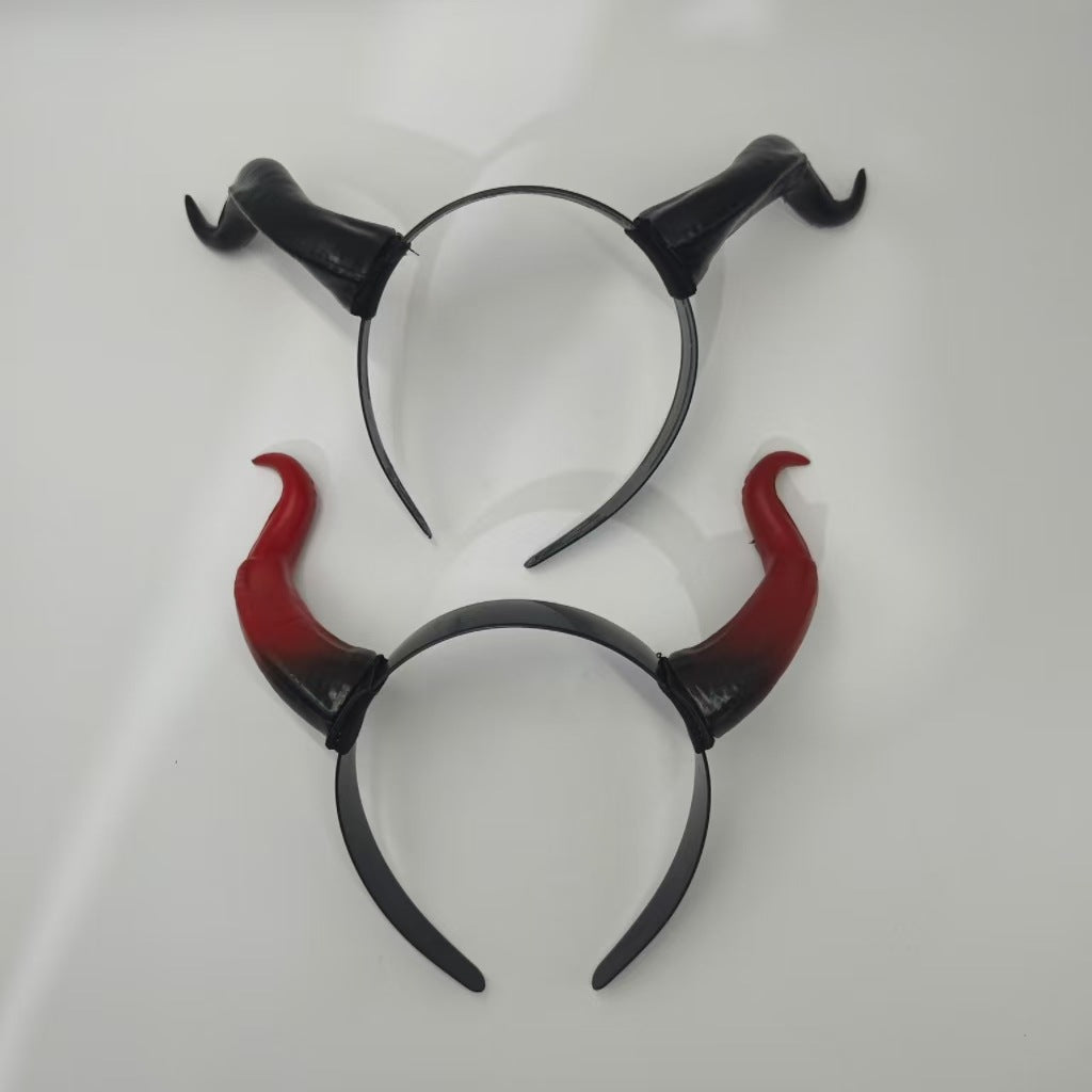 Personalized Halloween Devil Horn Head Buckle Headband