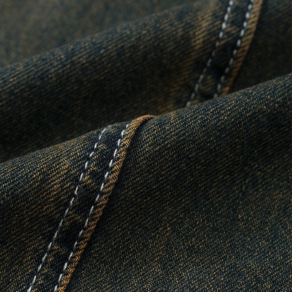 Men's Clothing Street Three-dimensional Cutting Worn Jeans