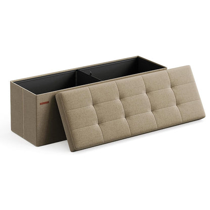 Cotton And Linen Storage Stool Multi-functional Folding Storage Box